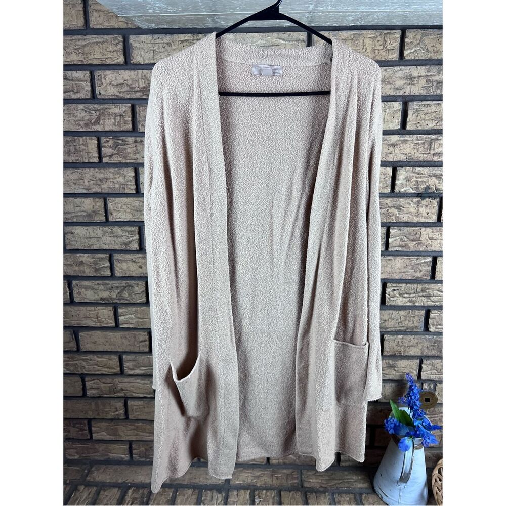 Barefoot Dreams By Cozychic Lite Womens Sweater 480 Cardigan Tan SIZE s